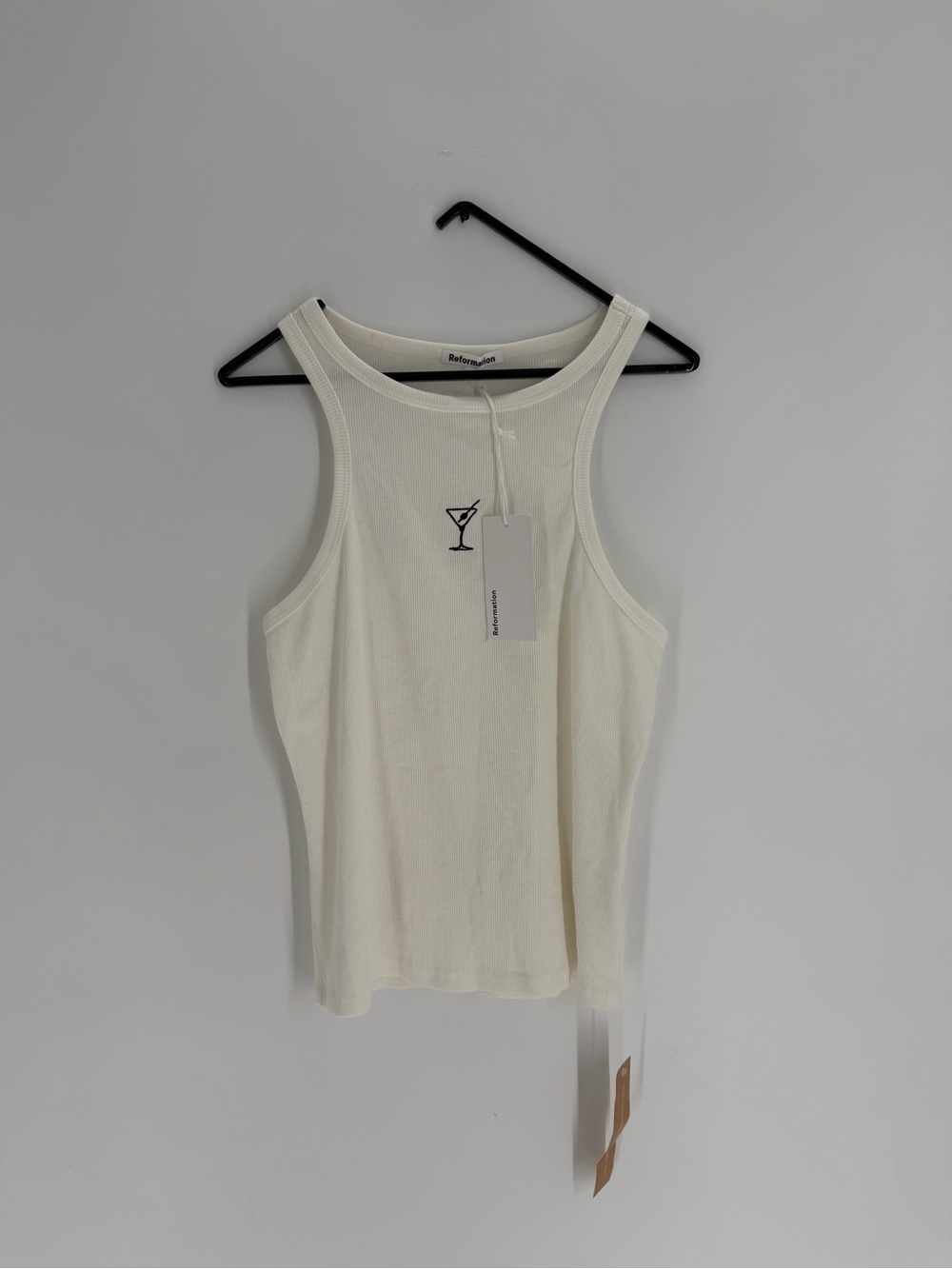 Reformation Nova Martini Embroidered Knit Tank